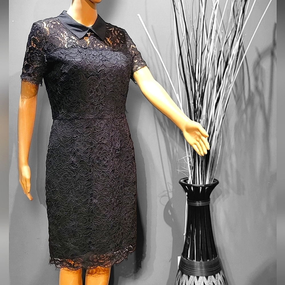 Karl Lagerfeld Black Lace Mini Dress